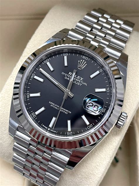 black dial rolex|rolex datejust 41 black dial.